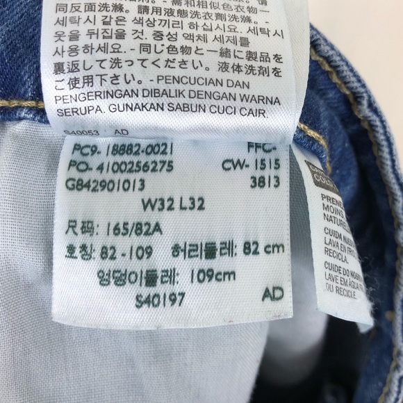 Levi's 721 High Rise Skinny Jeans Patch Knees Sz 32 - Picture 14 of 14